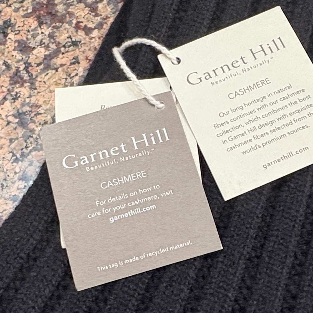 Garnet Hill Elegant Black Cashmere Knit